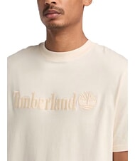 TIMBERLAND EMBROIDERY TONAL T-shirt in cotone white smoke - T-shirt Uomo - 3