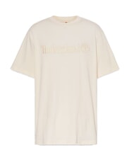 TIMBERLAND EMBROIDERY TONAL T-shirt in cotone white smoke - T-shirt Uomo - 4