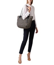 BORBONESE LA NIDO SHOPPER LARGE Borsa a spalla OP/NATURALE/NERO - Borse Donna - 6