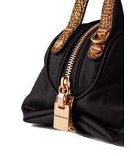 BORBONESE SEXY NYLON Borsa mini bauletto nero/op naturale - Borse Donna - 4