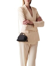 BORBONESE SEXY NYLON Borsa mini bauletto nero/op naturale - Borse Donna - 6