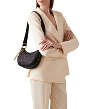 BORBONESE COLETTE Mini Bag a tracolla nero/op naturale - Borse Donna - 6