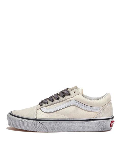 UA OLD SKOOL  Sneakers in tela stressed white/white - Scarpe Unisex