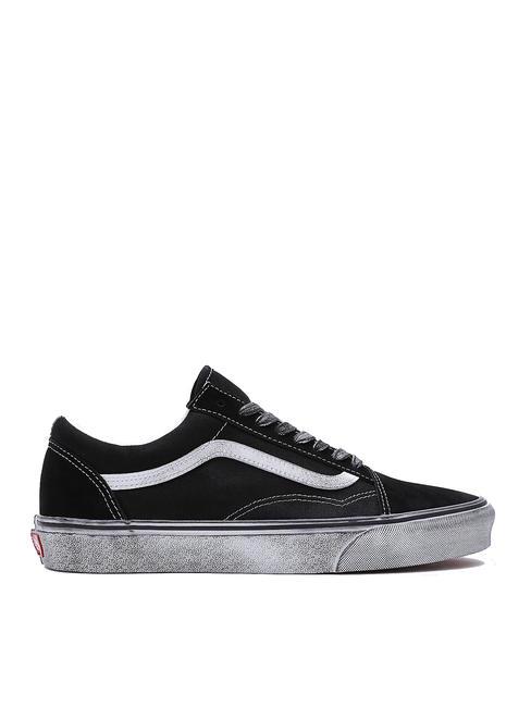 UA OLD SKOOL  Sneakers in tela stressed black/white - Scarpe Unisex