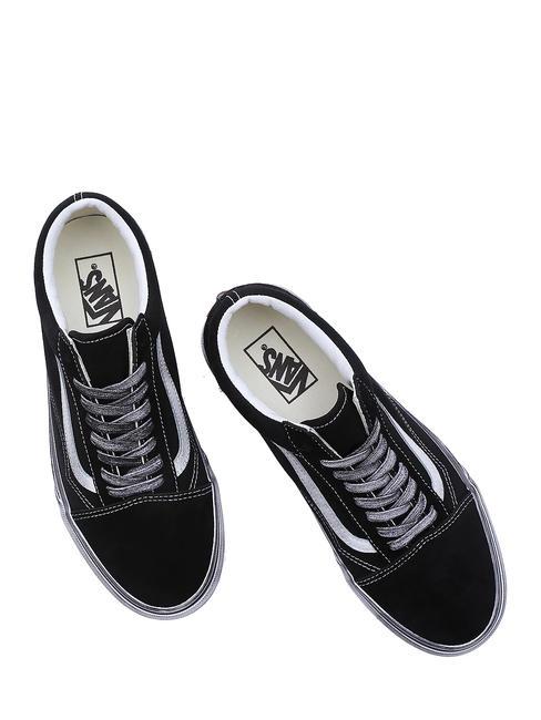 UA OLD SKOOL  Sneakers in tela stressed black/white - Scarpe Unisex