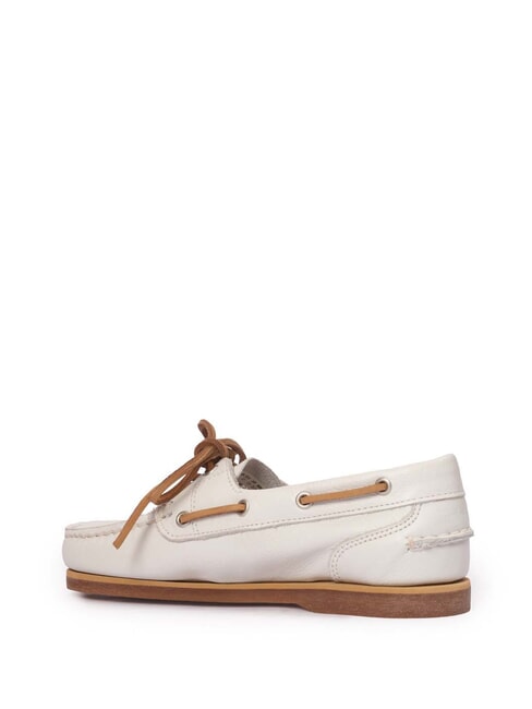 CLASSIC BOAT  Scarpe da barca in pelle white full grain - Scarpe Donna