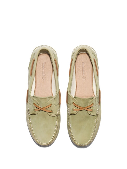CLASSIC BOAT Scarpe da barca in pelle suede light green - Scarpe Donna