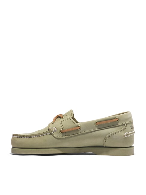 CLASSIC BOAT Scarpe da barca in pelle suede light green - Scarpe Donna