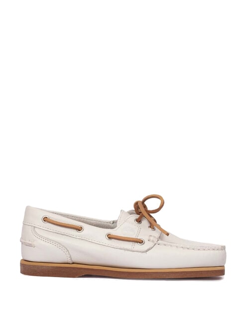 CLASSIC BOAT  Scarpe da barca in pelle white full grain - Scarpe Donna