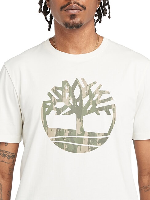 KENNEBEC RIVER TREE LOGO T-shirt in cotone vintage white - T-shirt Uomo