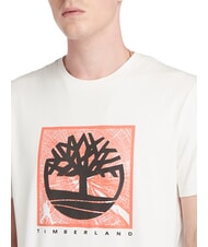TIMBERLAND SHORT SLEEVE T-Shirt in cotone vintage white - T-shirt Uomo - 3