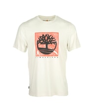 TIMBERLAND SHORT SLEEVE T-Shirt in cotone vintage white - T-shirt Uomo - 4