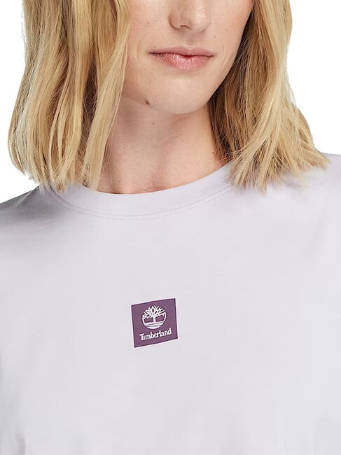 STACK LOGO  T-Shirt in cotone pastel lilac - T-shirt e Top Donna