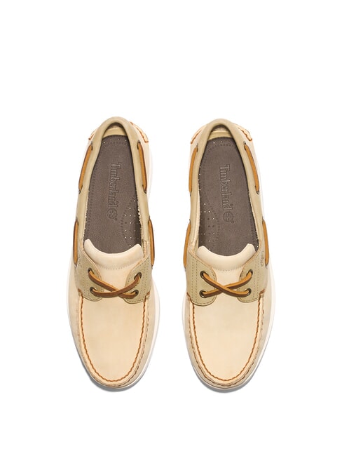 CLASSIC BOAT  Scarpe da barca con impunture light yellow nubuck - Scarpe Uomo