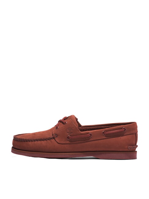 CLASSIC BOAT Scarpe da barca in suede dark red nubuck - Scarpe Uomo