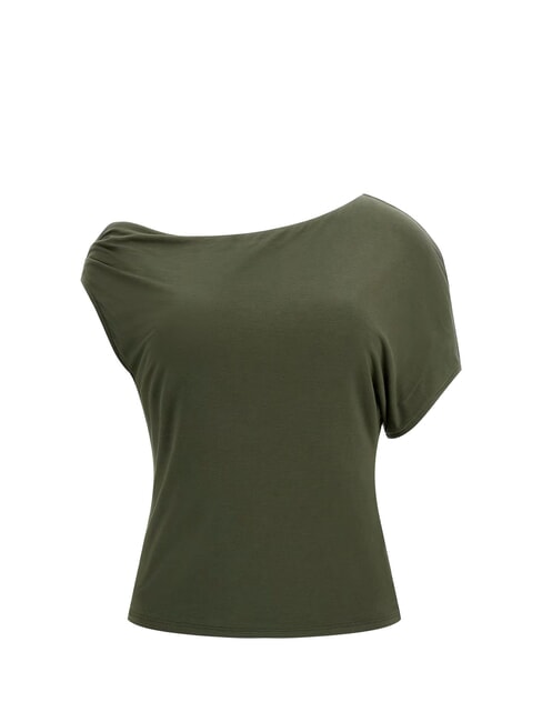 SS DOLMAN OFF MIRAYA  T-Shirt monospalla green plant - T-shirt e Top Donna