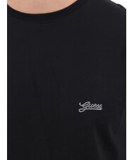 GUESS BASIC PIMA T-shirt in cotone stretch jetbla - T-shirt Uomo - 3