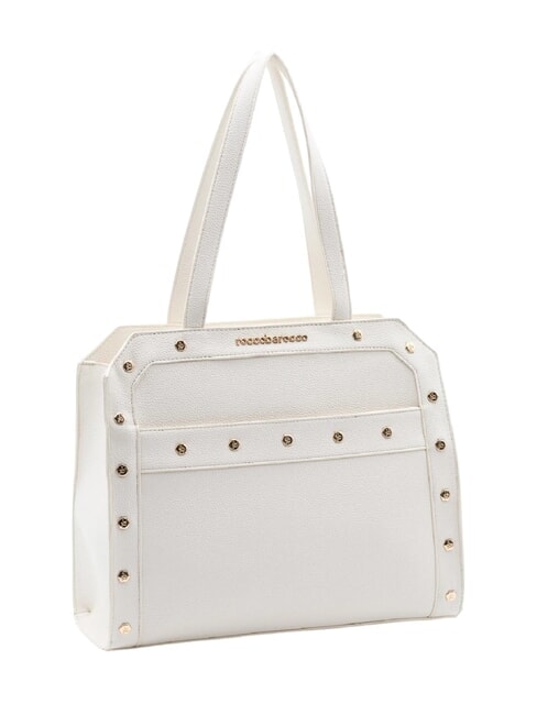 GRACE Borsa a spalla con borchiette bianco - Borse Donna