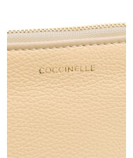 COCCINELLE ALIAS Pochette in pelle martellata butter - Borse Donna - 3