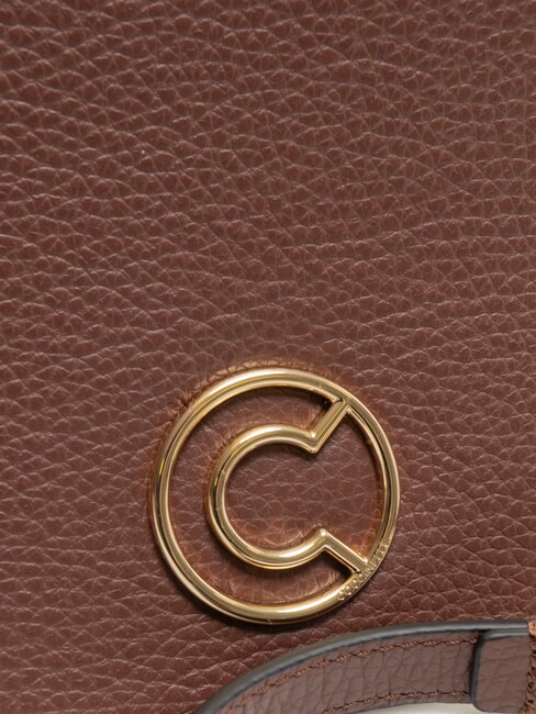 LEILANI Borsa a mano piccola in pelle con tracolla carruba - Borse Donna