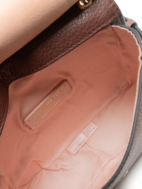 LEILANI Borsa a mano piccola in pelle con tracolla carruba - Borse Donna