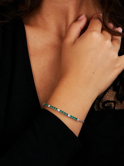 TESORI  Bracciale in argento 925 verde - Bracciali Donna