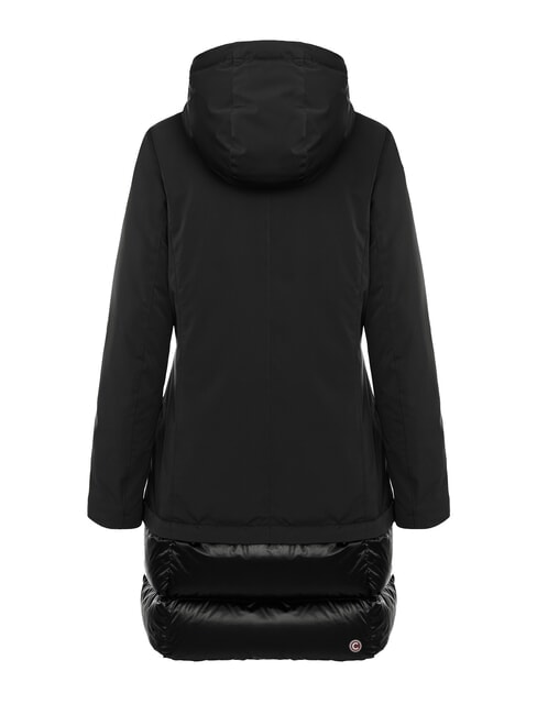 PURENESS Piumino bi-material con cappuccio black - Piumini Donna