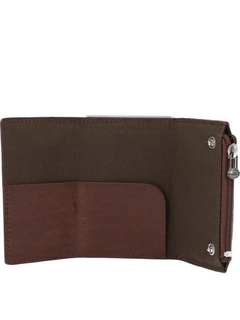 STORY  Portacard in pelle marrone 14/rutenio palladio - Portafogli Uomo