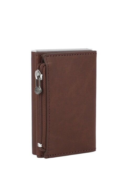 STORY  Portacard in pelle marrone 14/rutenio palladio - Portafogli Uomo