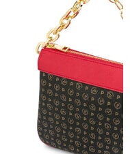 POLLINI HERITAGE CLASSIC Borsa a spalla con tracolla nero lacca - Borse Donna - 4