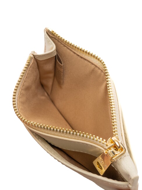 METALLIC LOGO Portcarte piatto con portamonete avorio - Portafogli Donna