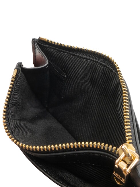 METALLIC LOGO Portcarte piatto con portamonete Nero - Portafogli Donna