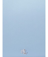 RALPH LAUREN DANNI Borsa a spalla, con tracolla, in pelle sky blue - Borse Donna - 4