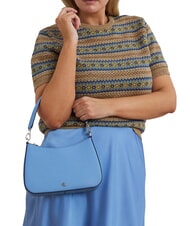 RALPH LAUREN DANNI Borsa a spalla, con tracolla, in pelle sky blue - Borse Donna - 6