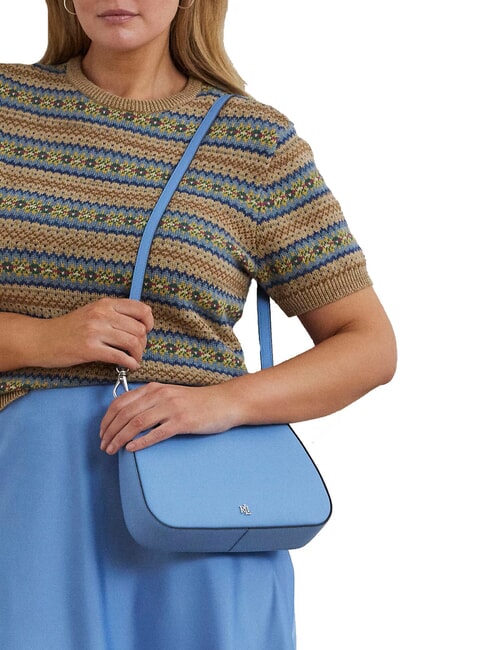 DANNI Borsa a spalla, con tracolla, in pelle sky blue - Borse Donna