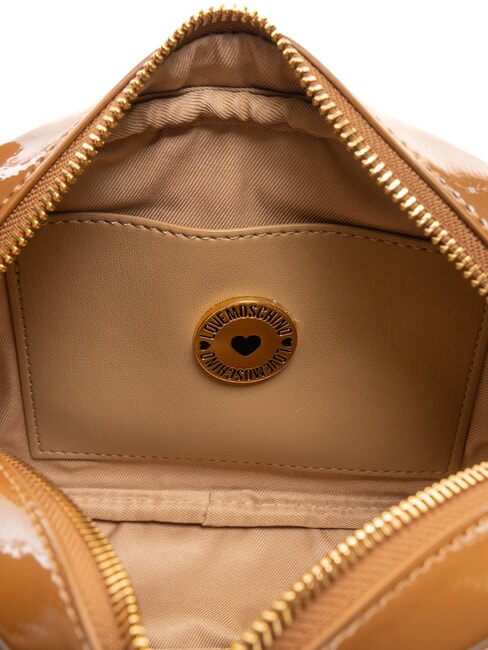 CROCO PRINTED Borsa camera case a tracolla cammello2 - Borse Donna