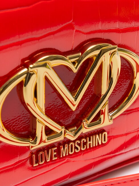 CROCO PRINTED Borsa camera case a tracolla rosso - Borse Donna