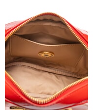 LOVE MOSCHINO CROCO PRINTED Borsa camera case a tracolla rosso - Borse Donna - 5