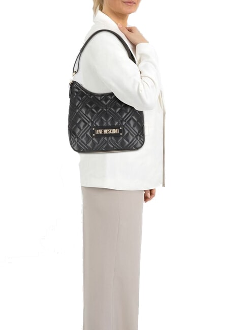 QUILTED  Borsa Hobo a spalla Nero - Borse Donna