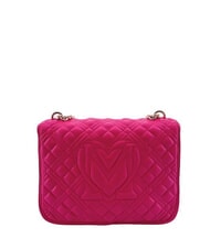 LOVE MOSCHINO QUILTED GOLD CHAIN Borsa a spalla / a tracolla magenta - Borse Donna - 3