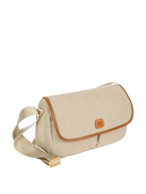 SORRENTO M Borsa media in tela con flap BEIGE - Borse Donna