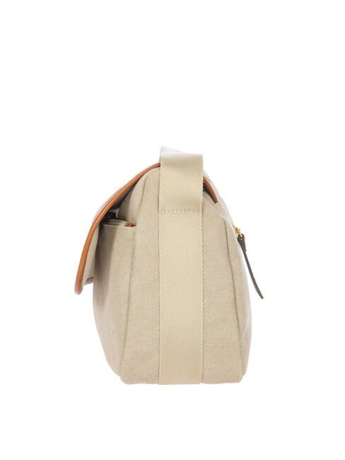 SORRENTO M Borsa media in tela con flap BEIGE - Borse Donna