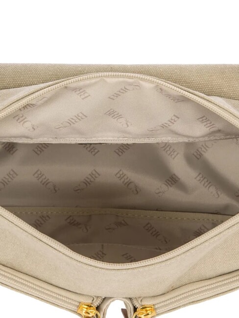 SORRENTO M Borsa media in tela con flap BEIGE - Borse Donna