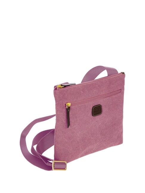 SORRENTO EMMA Borsa piatta a tracolla in tela ciclamino - Borse Donna