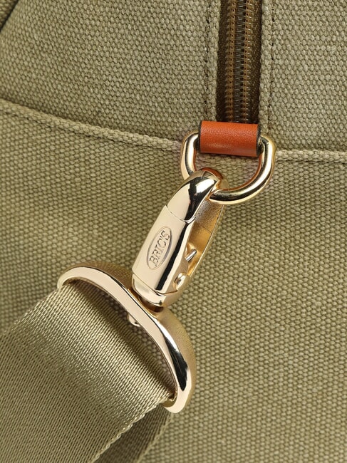 SORRENTO CAMILLA Borsa bauletto in canvas con tracolla oliva - Borse Donna