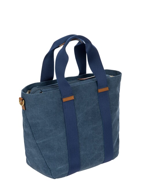 SORRENTO LUDOVICA Borsa shopping a mano in canvas blu - Borse Donna