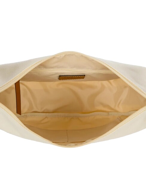 SORRENTO LUNA Borsa mezzaluna in canvas PANNA - Borse Donna