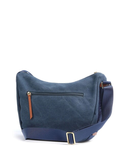 SORRENTO LUNA Borsa mezzaluna in canvas blu - Borse Donna