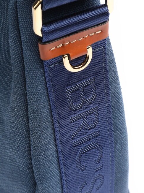 SORRENTO LUNA Borsa mezzaluna in canvas blu - Borse Donna