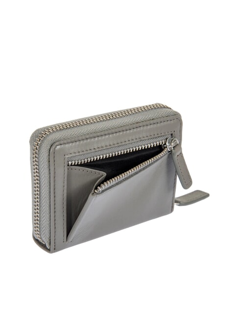 BERNINA Porta carte di credito in pelle con portamonete GRIGIO - Portafogli Uomo